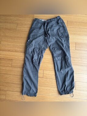 Y2K vintage Koi gray cotton cargo cinch leg pants